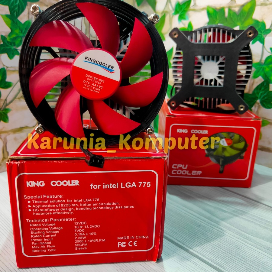 Fan processor heatsink processor LGA775