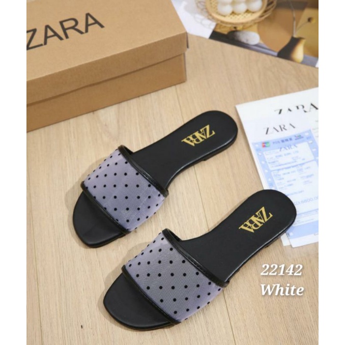 SANDAL WANITA FLAT ZR SET(FkBill,Box,PPbag) SLOP IMPORT Kode : 22142