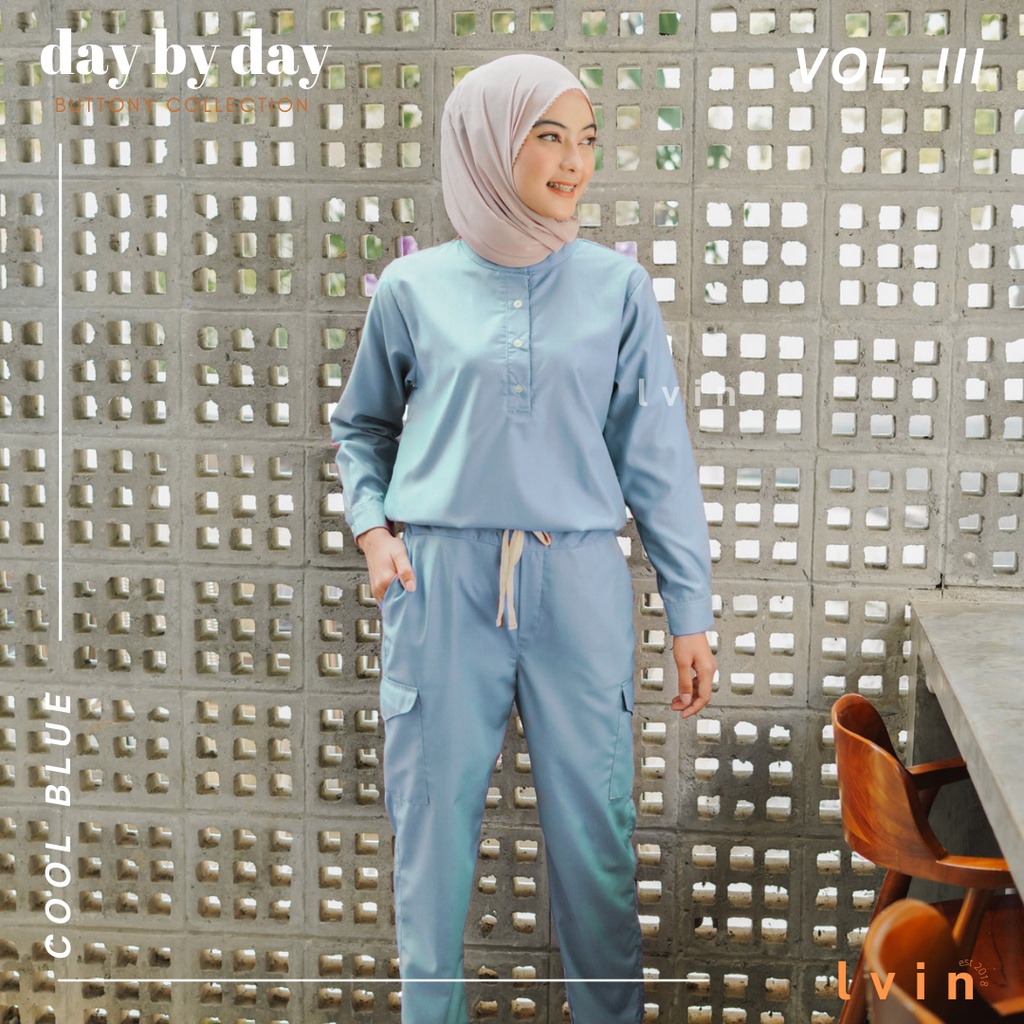 [ Lvin ] Vol III - Baju OKA Kerah Bulat Celana Reguler fit Lengan Panjang / Doctor's Scrub / Baju Jaga /Set Baju Celana Jaga Oka / Dokter  / Baju OK Seri Day By Day