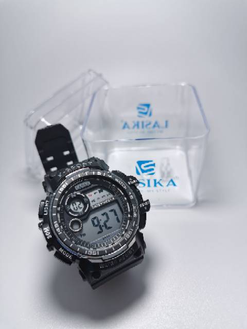 Jam tangan digital Pria Sporty water Resist Lasika 614