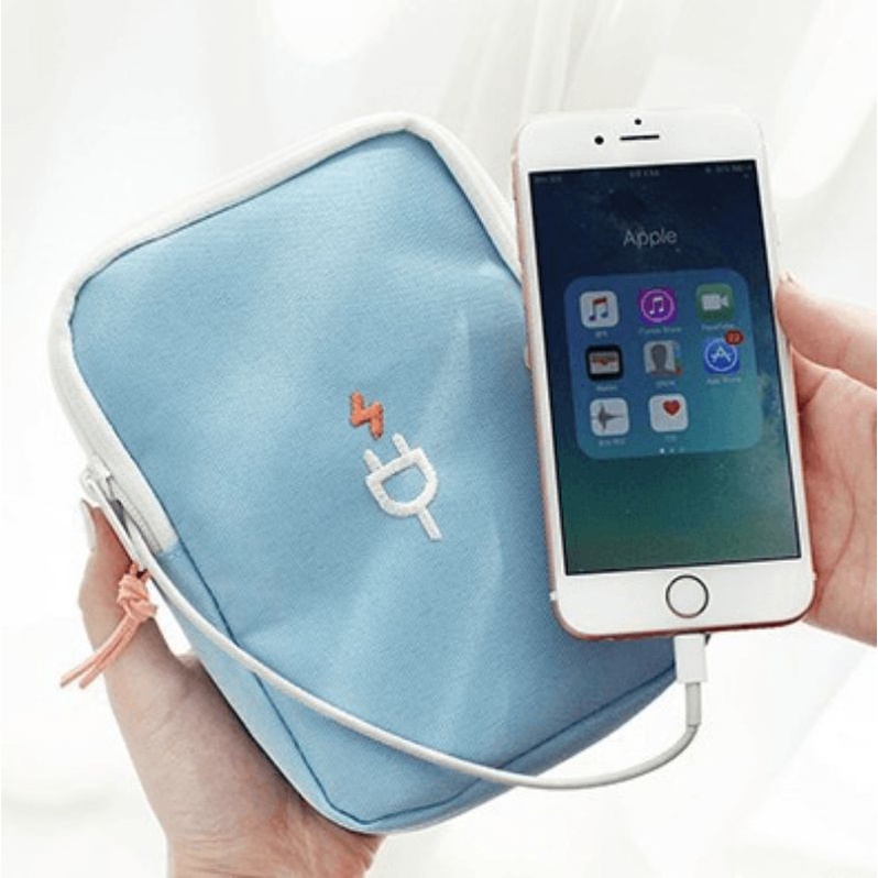 Korean Smart Pouch Tas Dompet Sekat Biru