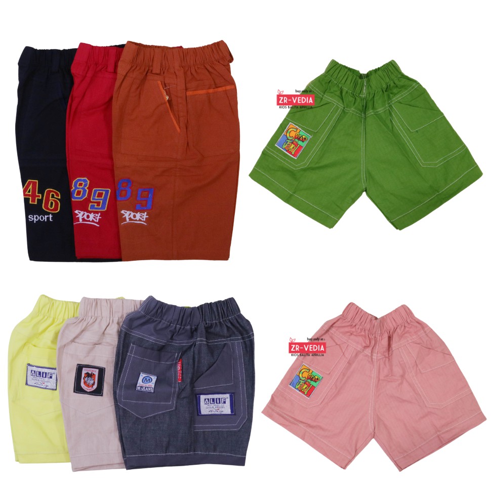 Celana Fairuz uk 1-2 th / Celana Harian Anak Pants Kids Celana Pendek Bawahan Anak Cowo Kantong