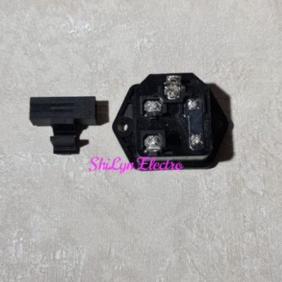 SOKET AC INLET + SOCKET FUSE HOLDER