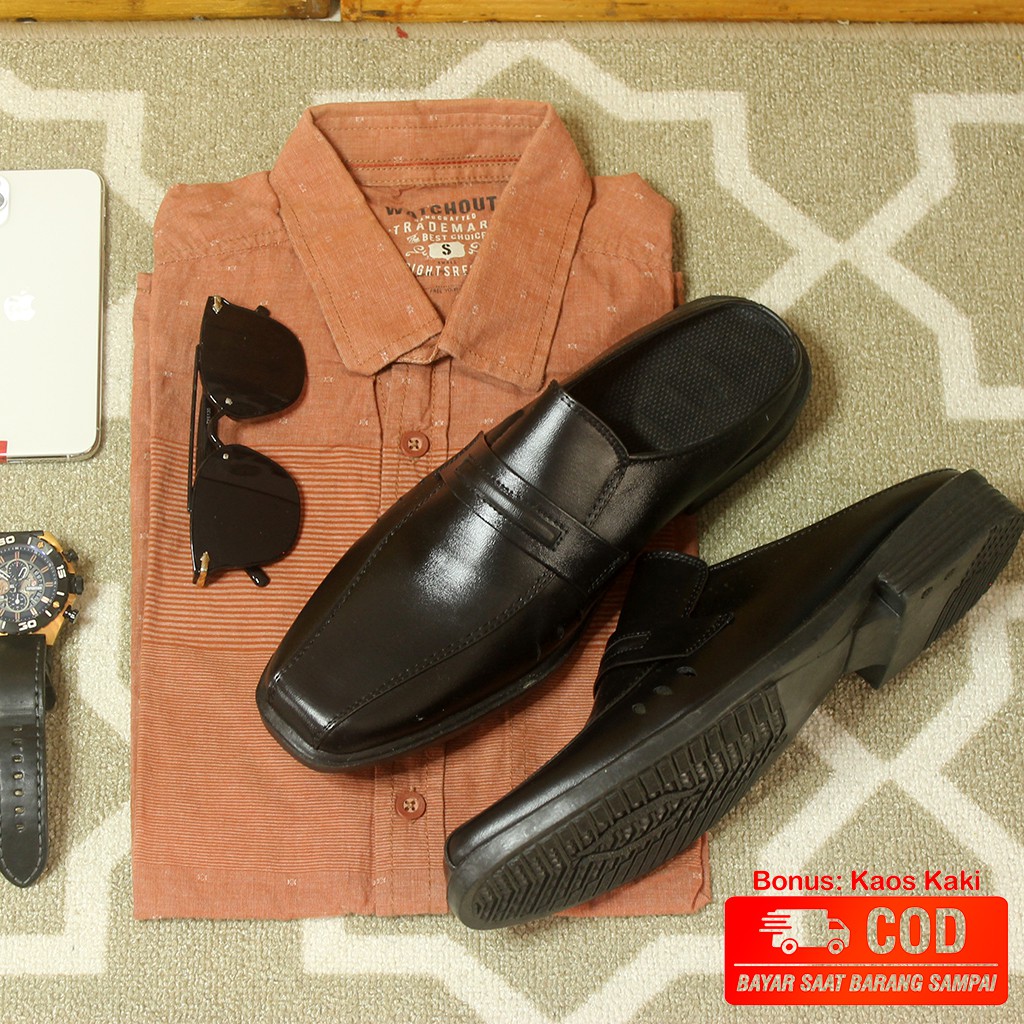 Sandal Sepatu Bustong Cowok Sendal Sepatu Tutong Slop Pria Formal MODEL KICKERS 02 ORIGINAL BRAND