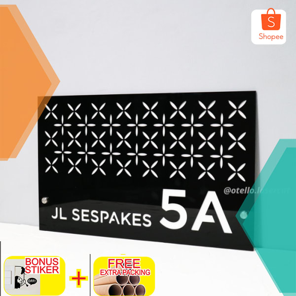 

Nomor Rumah Akrilik Premium 2 Layer Papan Alamat Rumah Acrylic Modern Keren