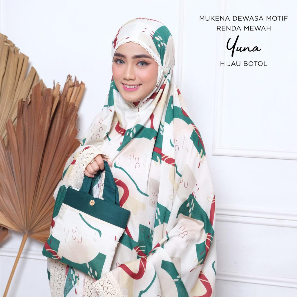 PUSAT MUKENA TASIK - MUKENA RAYON DEWASA MOTIF RENDA MEWAH YUNA