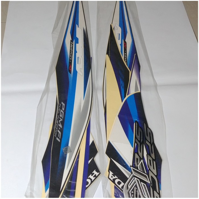 Striker Motor Bodi /  Stiker Bodi & Lis Body & Striping Spacy Fi 2013 Hitam Biru