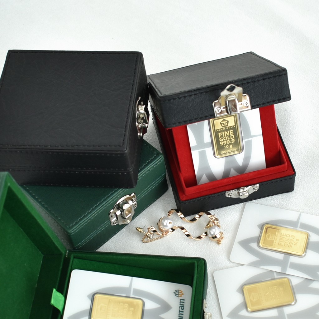 Premium Box Logam Mulia Antam Berjahit Kotak  Tempat Emas  