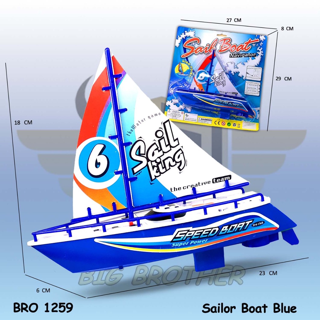 MURAH BRO1259 BRO1255 Sail Boat Surfing Boat Mainan Anak Perahu Otok Otok Layar Selancar Kapal Kapalan Laut Pesiar Speed Boat Bisa Jalan Di Air Murah Besar Jumbo BigBrother