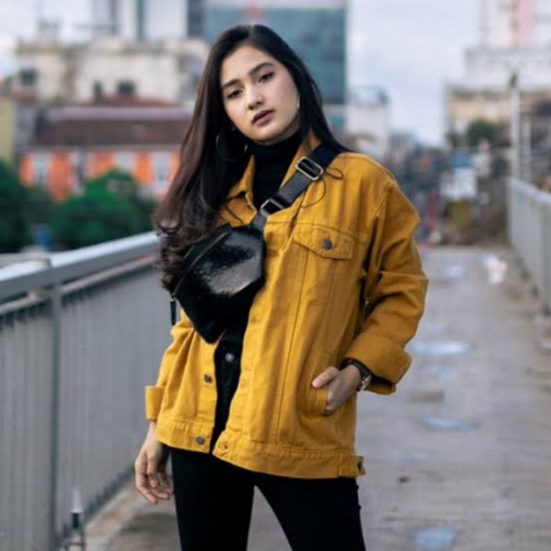 jaket kuning, jaket orange, jaket wanita, jaket jeans, jaket Korea, jaket murah, premium