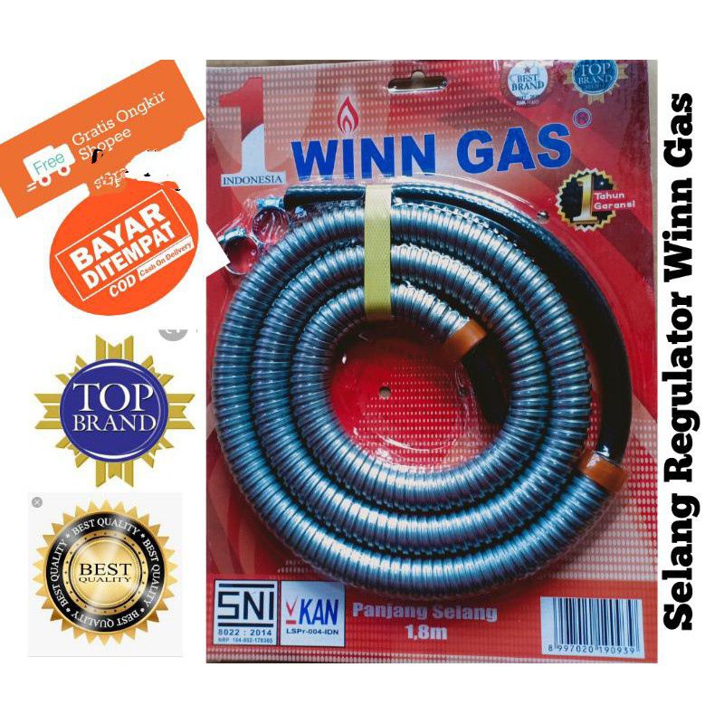 SELANG 2 METER + HP Win Gas 181M TEKANAN TINGGI  SNI