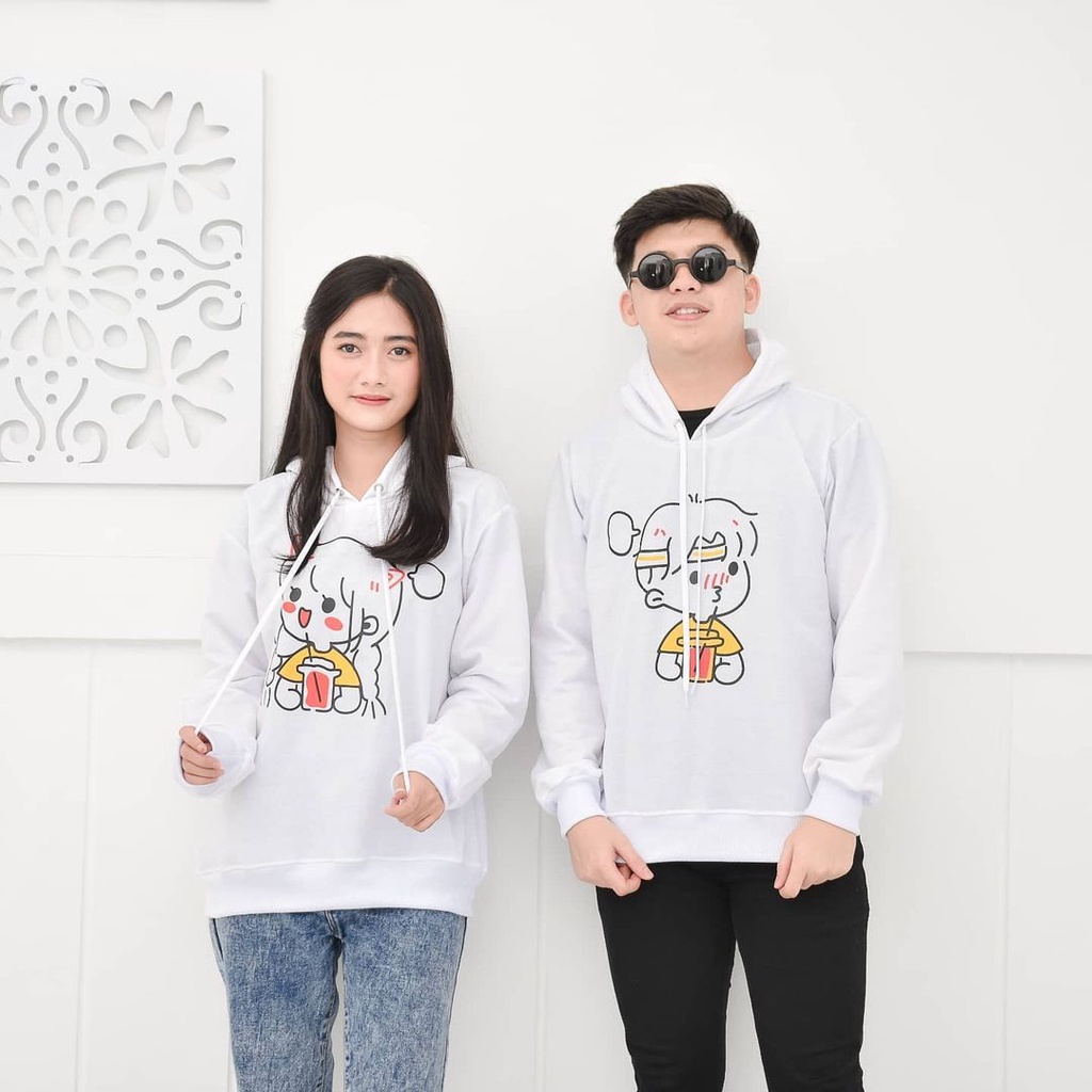 SWEATER COUPLE (harga 2pcs) CARTOON - HOODIE COUPLE - JAKET COUPLE -CARTOON
