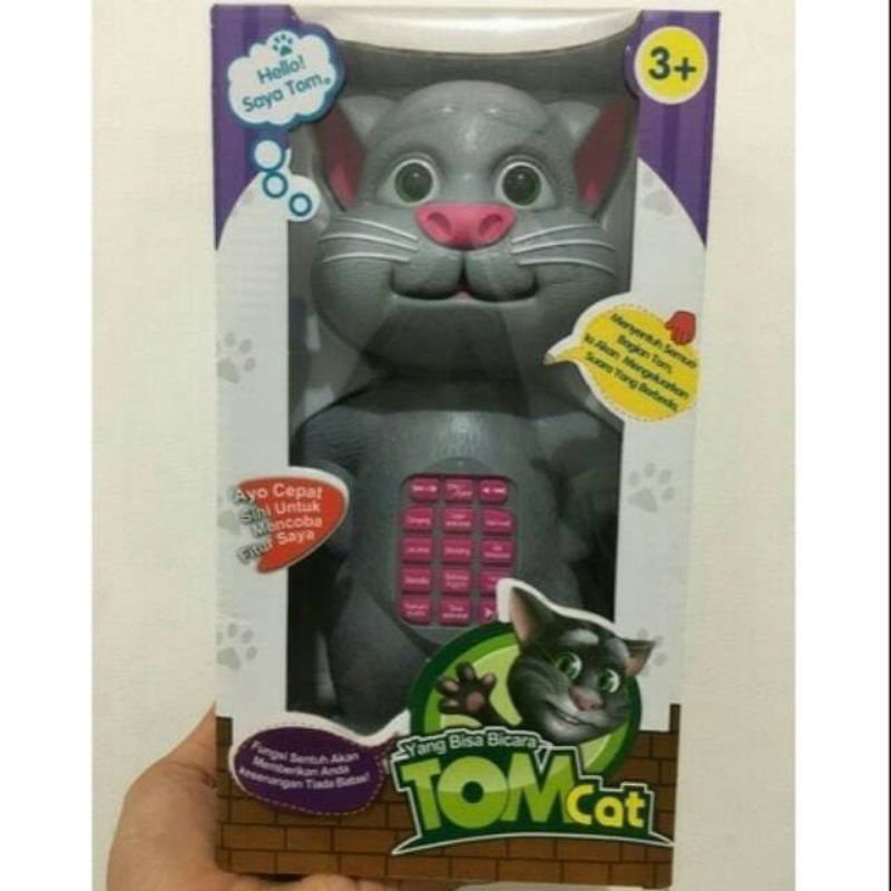 Mainan Anak Boneka Kucing Bisa Bicara Talking Tom Cat Bahasa Indonesi