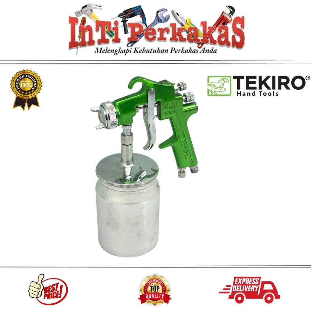 TEKIRO SPRAY GUN F100-S / SEMPROTAN CAT TABUNG BAWAH / AIR SPRAY GUN