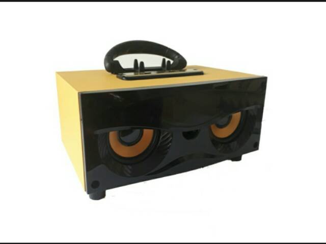 SPEAKER WIRELESS BLUETOOTH FLECO F5 F6 BT RADIO FM/SALON AKTIF PORTABLE SUPER BASS MP3 MOTIF KAYU