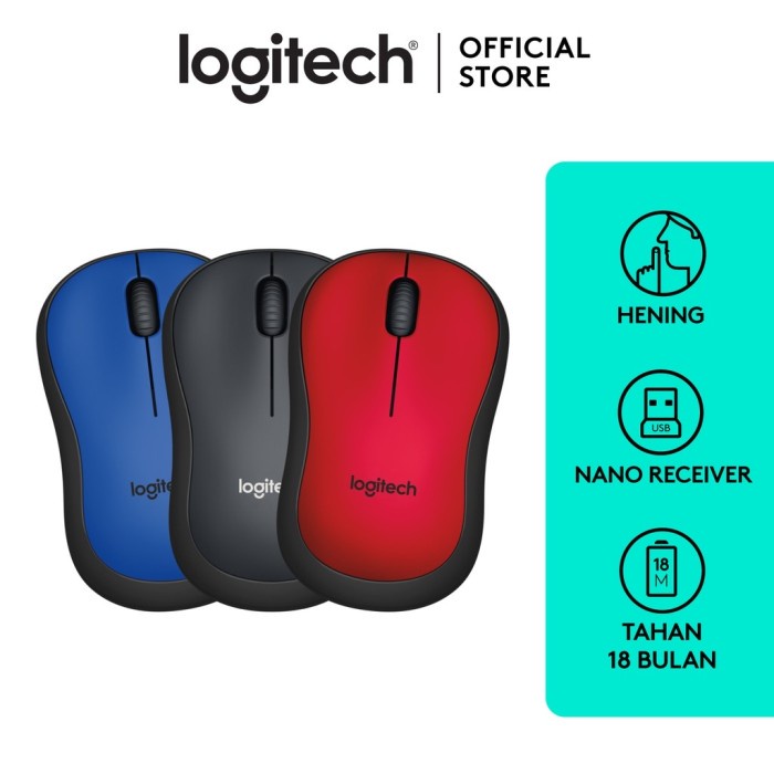 Logitech Mouse M221 Silent Mouse Wireless Garansi Resmi