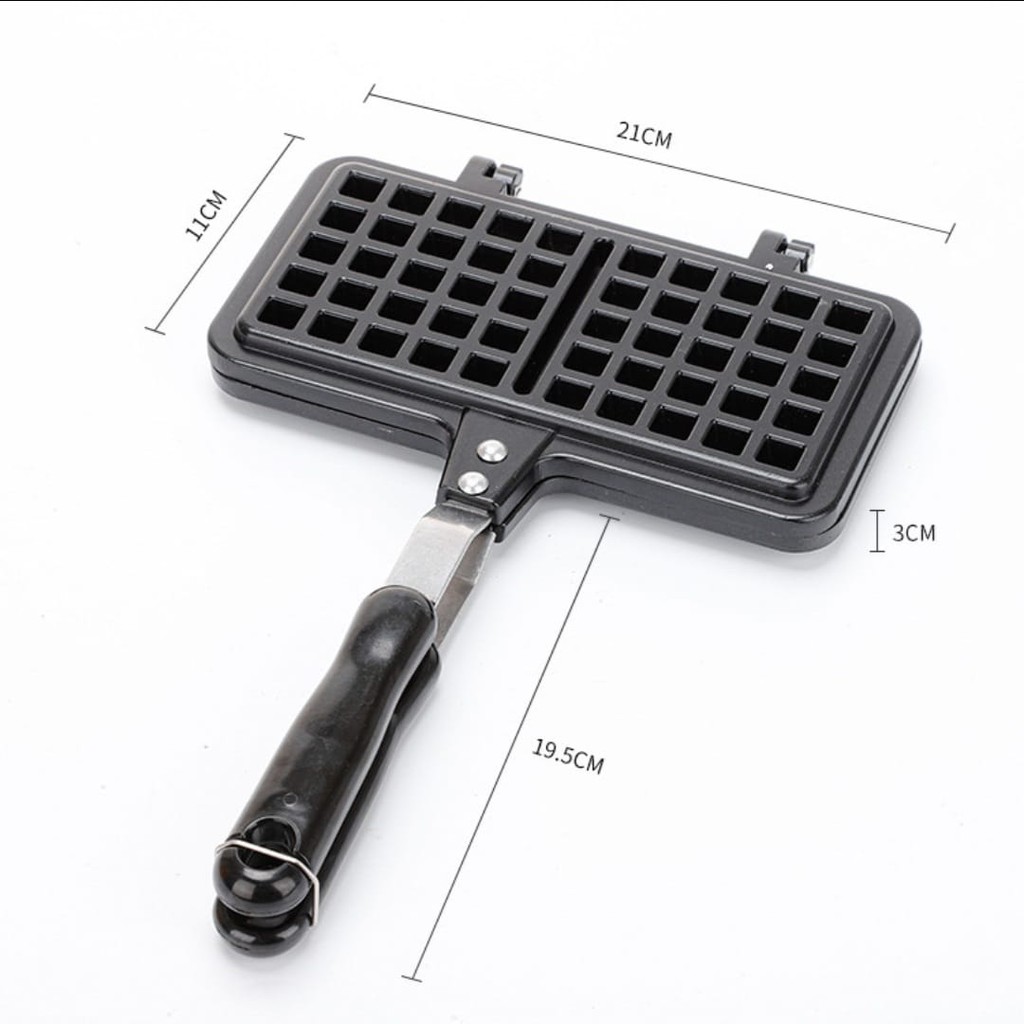 WAFFLE MAKER Cetakan Waffle Manual Segi Panjang