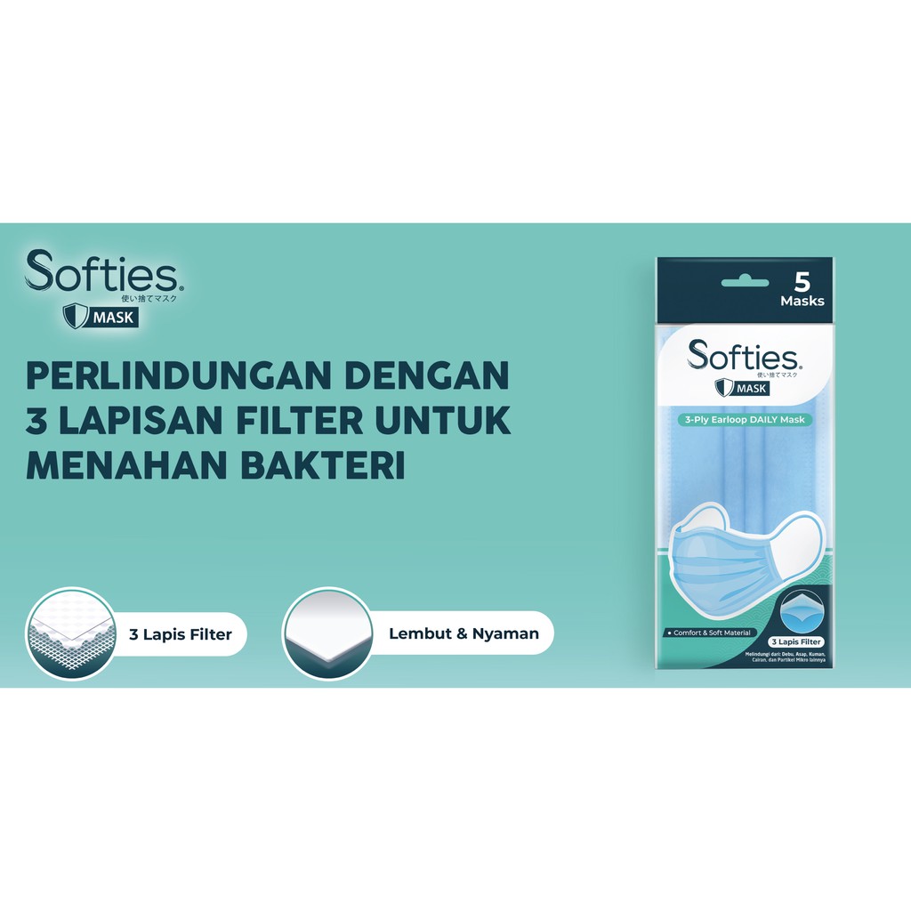 Softies Daily Mask [ 5pc/sachet]