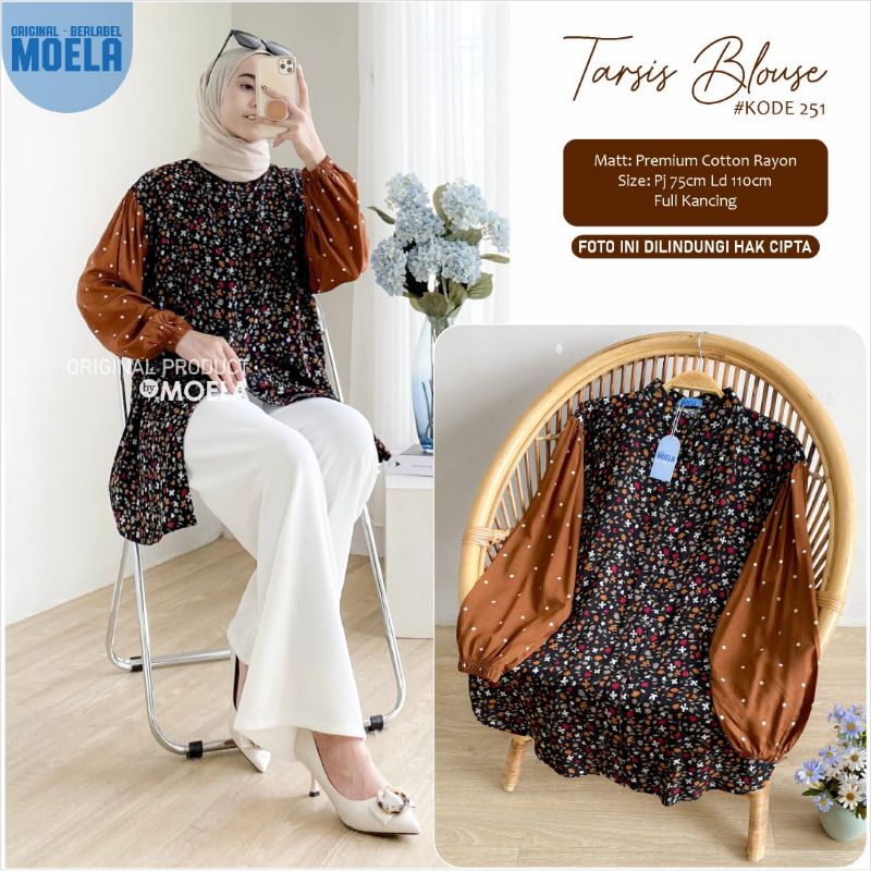 TARSIS BLOUSE LD 110cm // ATASAN WANITA ORIGINAL BERLABEL // BY MOELA-251