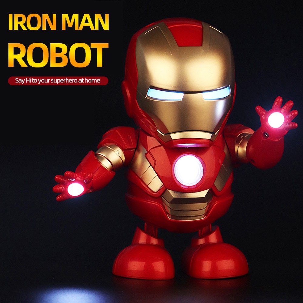 robot iron man menari