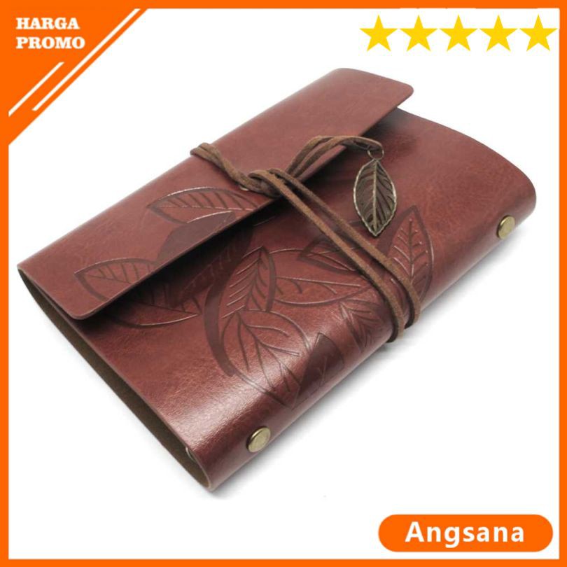

Promo Buku Catatan Binder Kulit Retro Leaf Kertas A5 Notebook jurnal Diary