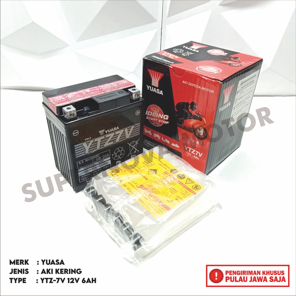 AKI YUASA YTZ7V 12V 6AH AKI KERING YUASA NMAX 155 AEROX 155 LEXI YUASA