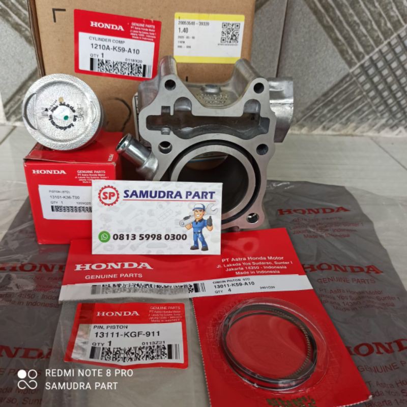 Cylinder blok block Bureng Vario 150 set piston kit Original