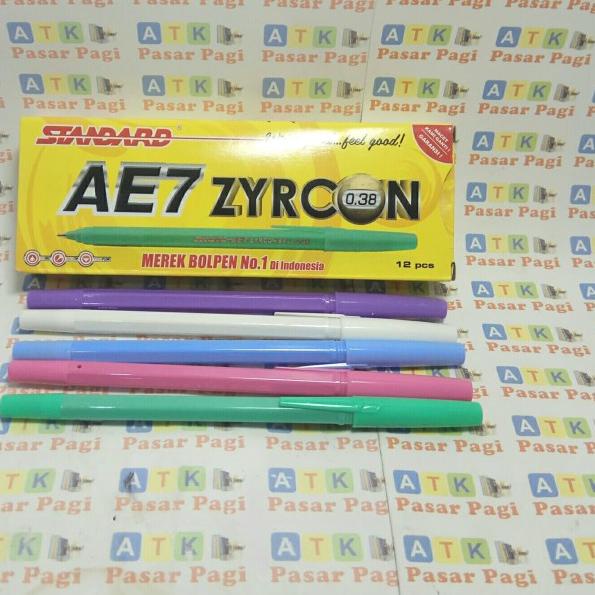 

➷ pena pulpen standard zyron 0.38 hitam dan biru tinta - Hitam ❋