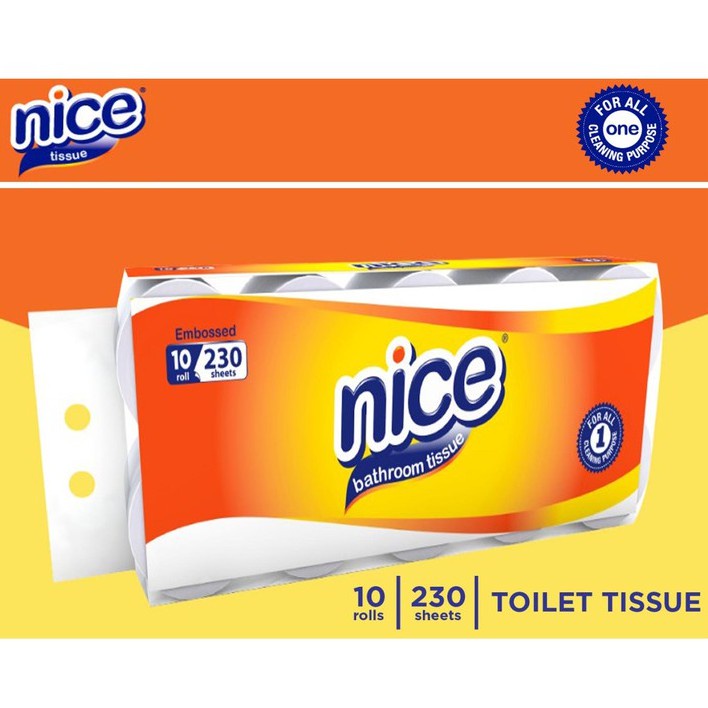 NICE TISU TOILET 230 SHEETS 10ROLL EMBOSSED (KASAR)