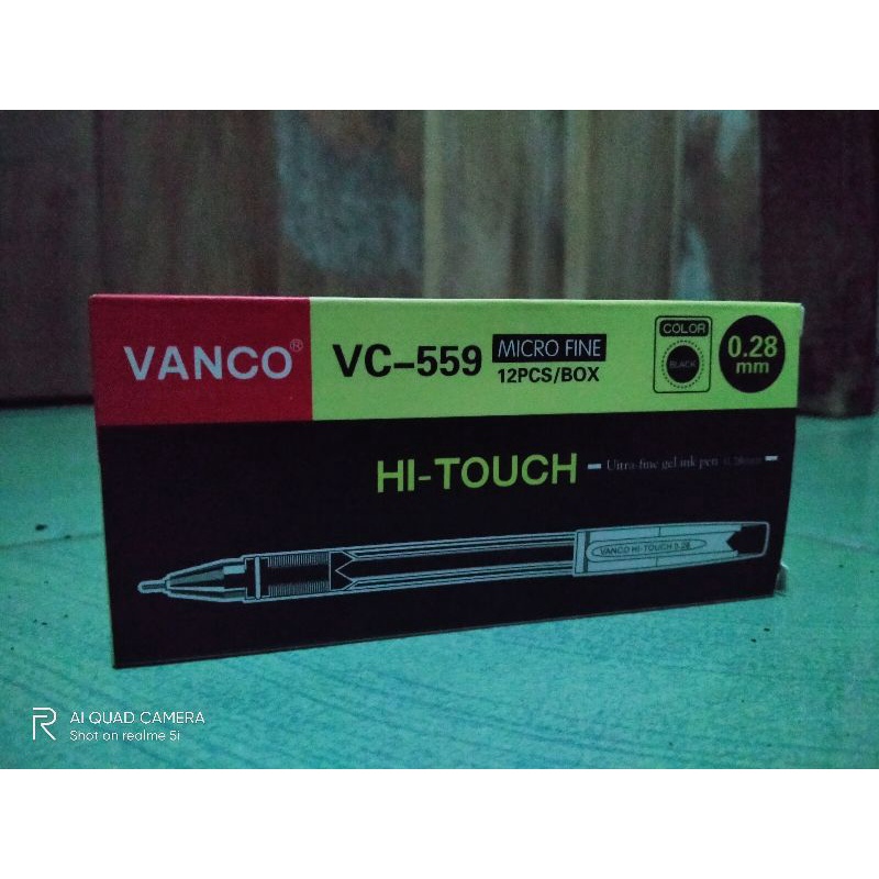 

Bolpoin Vanco Hi-Touch 0.28mm Hitam