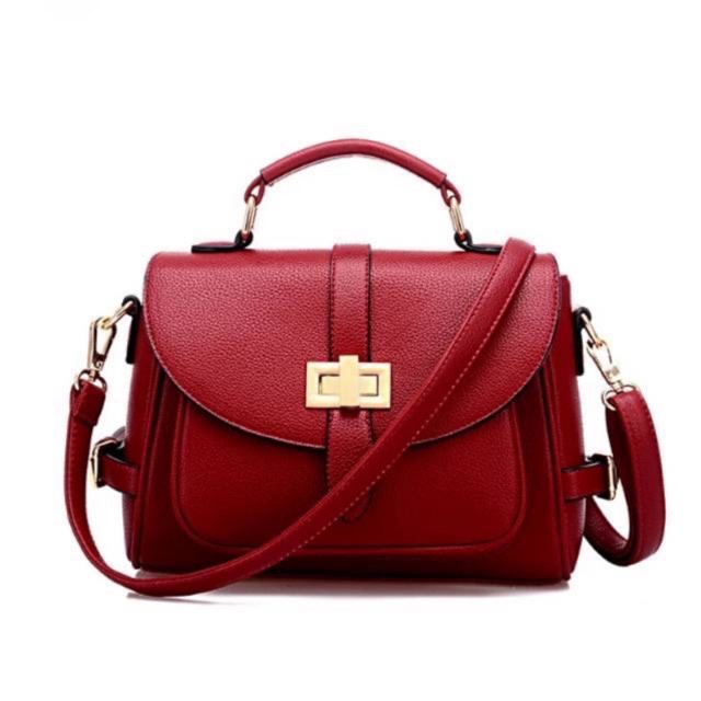 PROMO 7.7 - TAS SELEMPANG WANITA RIANA KULIT UKURAN 27x18x10 CM | TAS BAHU WANITA MERAH, ABU, KREM, COKLAT, HITAM | TAS SELEMPANG WANITA KULIAH, KERJA, TRAVELLING | SOPHIE FAIRIESE T3036P3 ESMONIA LOPPER HARDWARE GOLD ORIGINAL SERI E1416 U2