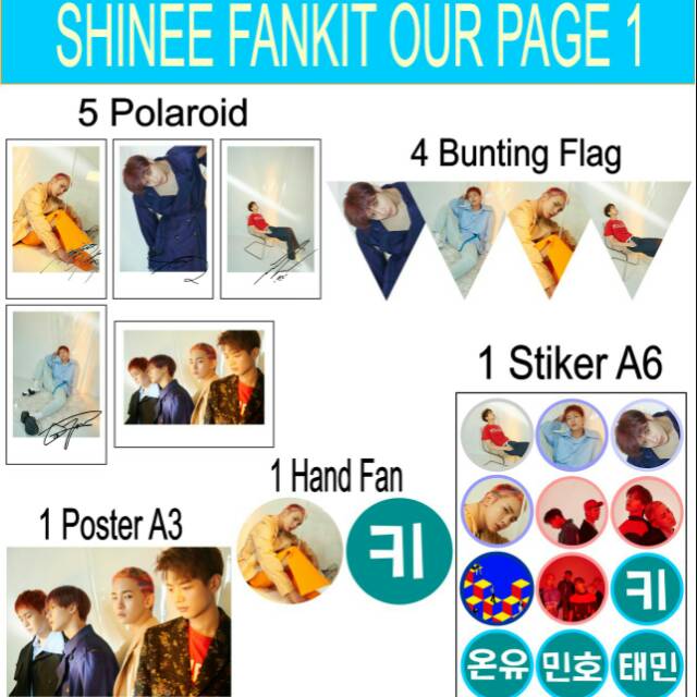 FANKIT SHINee / POLAROID SHINee / FLAG SHINee / STIKER SHINee / POSTER SHINee / KIPAS SHINee