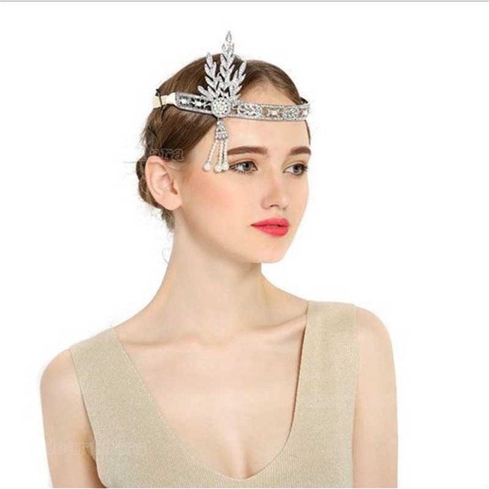 Bride Pearl Crown Hair Tie European and American Headdress Headband