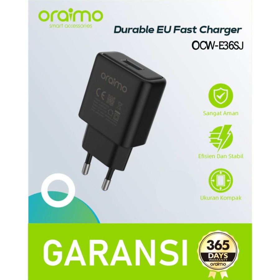 Oraimo Compact Charger Fast Charging OCW-E36SJ