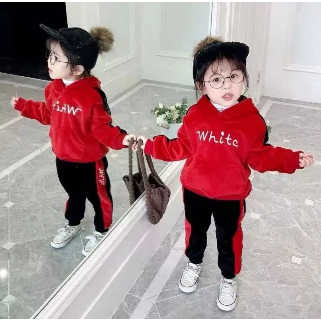 SETELAN ANAK HOODIE ANAK LAKI L;AKI UMUR 1-5 TAHUN SETELAN HOODIE MOTIF WHITE SETELAN ANAK HOODIE ANAK MASA KINI SETELAN ANAK BAJU PAKAIAN ANAK HOODIE ANAK TERMURAH HOODIE ANAK LAKI LAKI PEREMPUAN