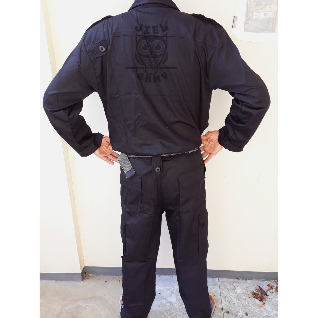 Seragam PDL Brimob Hitam - Seragam PDL HItam Satpam Security