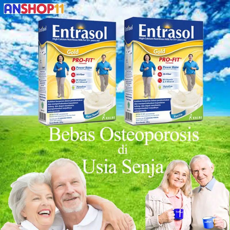 

Susu Entrasol Gold 370gr Plain Original / Vanilla Susu Nutrisi Murah