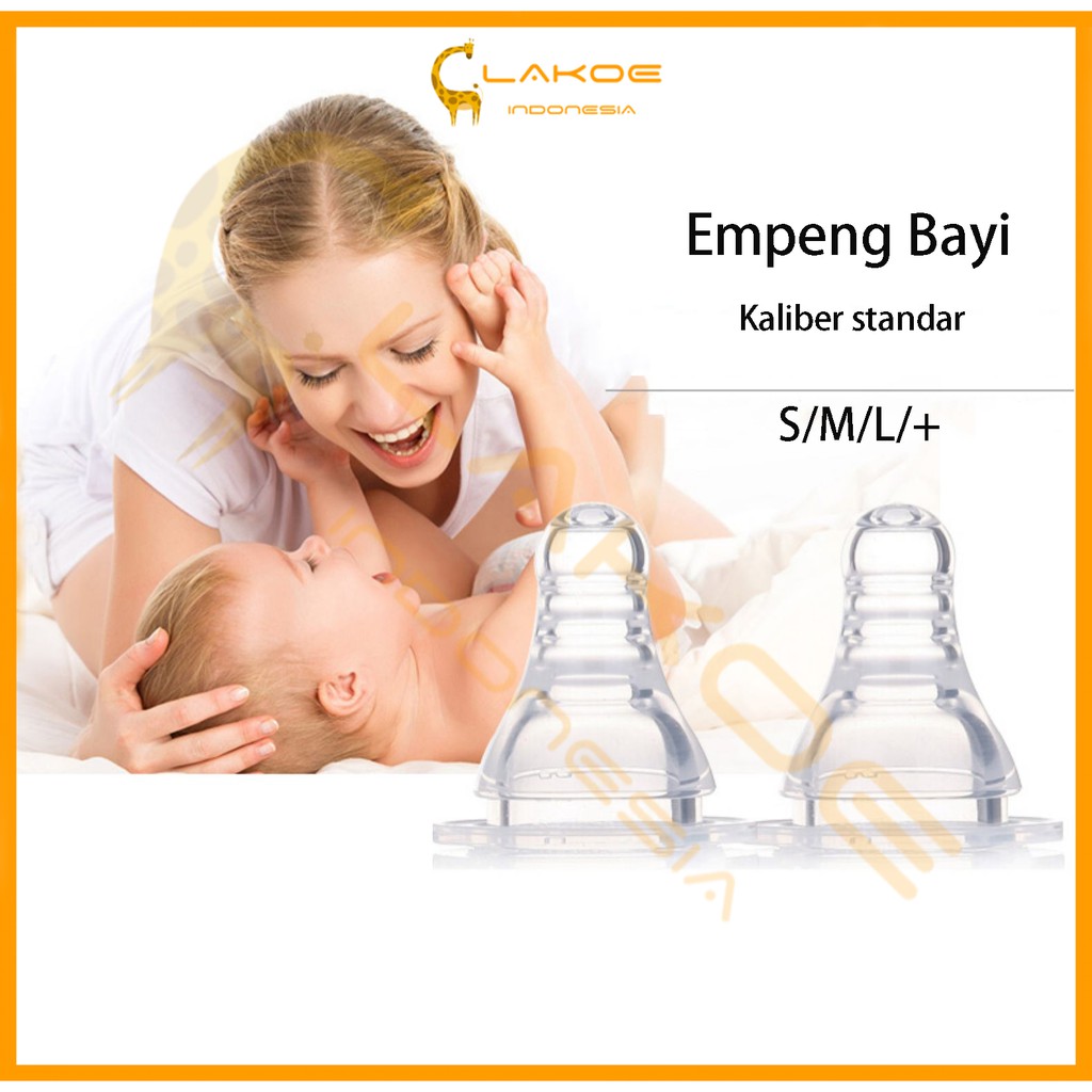 LAKOE Silikon Dot Pengganti BPA FREE empeng bayi Slim Neck