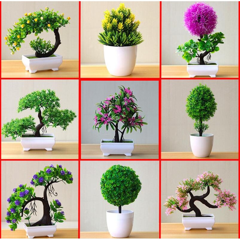 GUNINCO TANAMAN PALSU  pot  bunga  dekorasi rumah bonsai 
