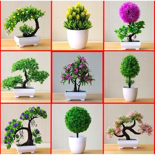 GUNINCO TANAMAN PALSU pot  bunga dekorasi rumah bonsai  