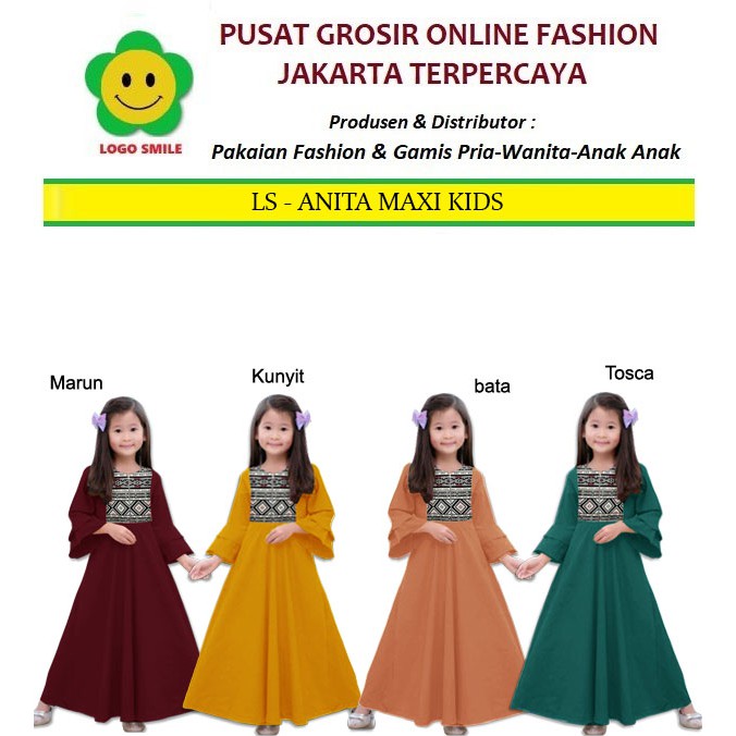 LS 65267-68161 ANITA MAXI KIDS Busana Fashion Baju Muslim Anak Model Terbaru,Termurah dan Terlaris