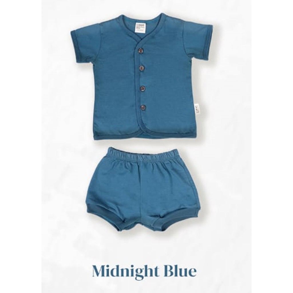 Libby Comfy Set Setelan Pendek / Libby New Born 1 Pasang 0-3 3-6 6-12 Bulan / Libby Baby / Baju Bayi-Midnight Blue