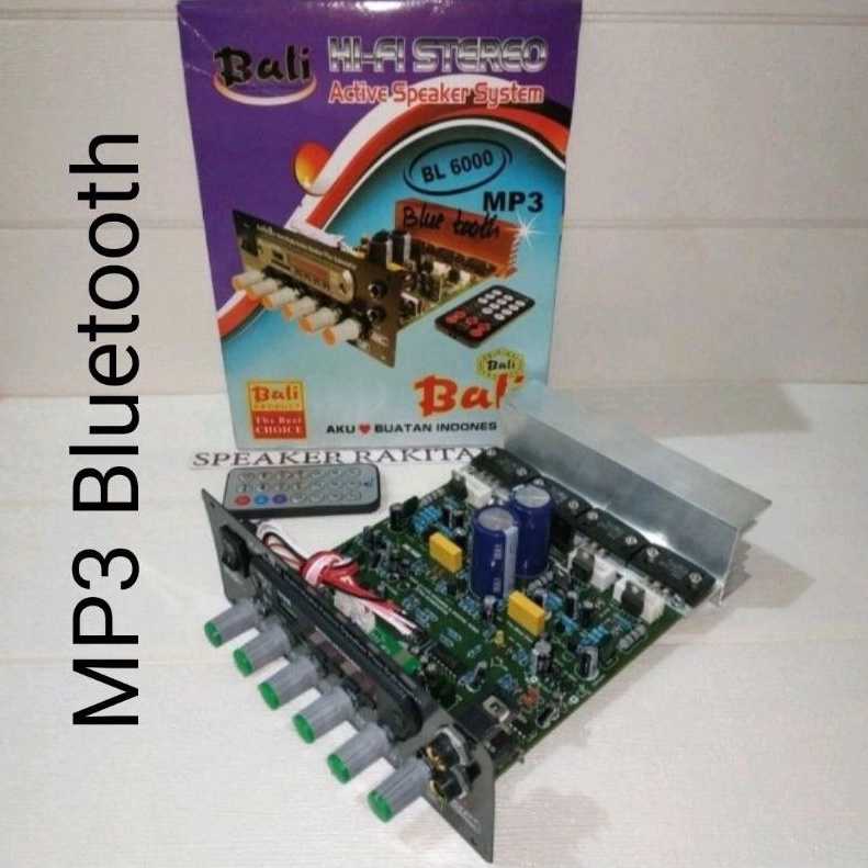 Kit Amplifier Speaker Active Hi-Fi Stereo+Subwoofer+Mp3 Bluetooth BL-6000