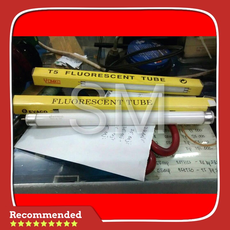 jual refill lampu tl t5 f6t5 6 watt ( 6w ) warna putih cool daylight