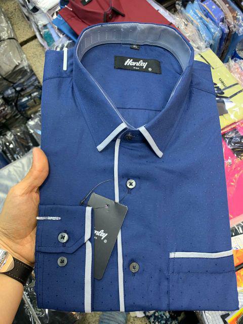 Baru! Batik Pola Tangan Panjang 2 Warna Abu Tua