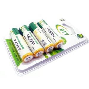 AQX064-Rechargeable battery BTY-5 4 pcs  BTY aa 3000mah 1.2V ni-mh Rechargeab