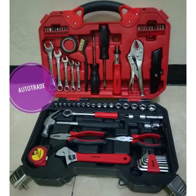 ToolKit 78 Box Set Tool Kit ORIGINAL Krisbow Kotak Perkakas Mekanik - ISI 66 TOOLS