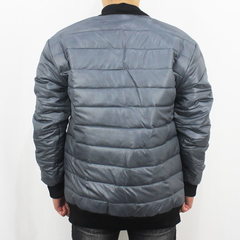 JAKET BOMBER PUFFER TEBAL PRIA - JAKET WINTER - JAKET PARASUT TEBAL - JAKET GUNUNG TEBAL PRIA ABU