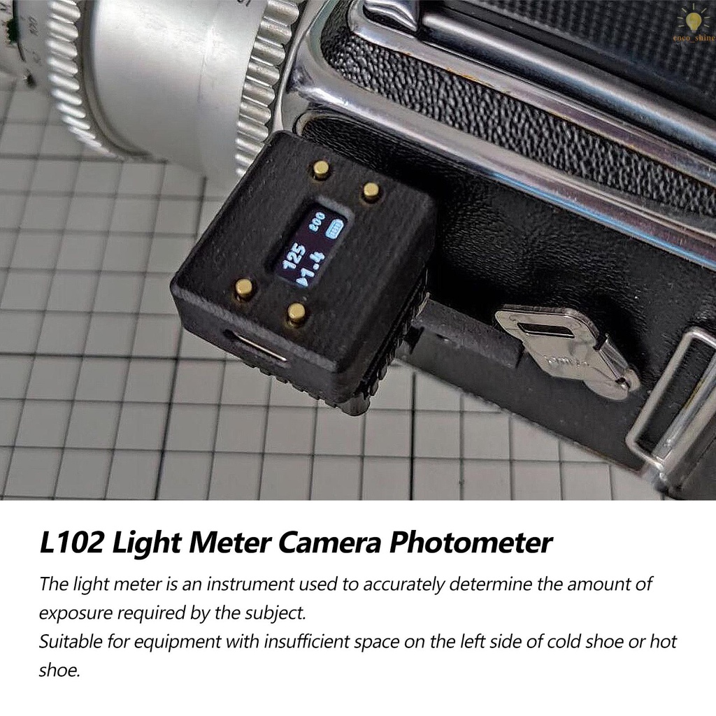 Light Meter Camera Top Reflection Light Meter Hot Shoe/Cold Shoe Fixing Shutter 