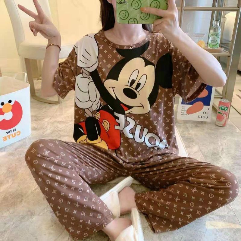 MDLV ~ MDLV BAJU TIDUR SET MOUSE LV CP BAJU TIDUR IMPORT CEWEK BEST SELLER PIYAMA DEWASA FASHION IMPORT